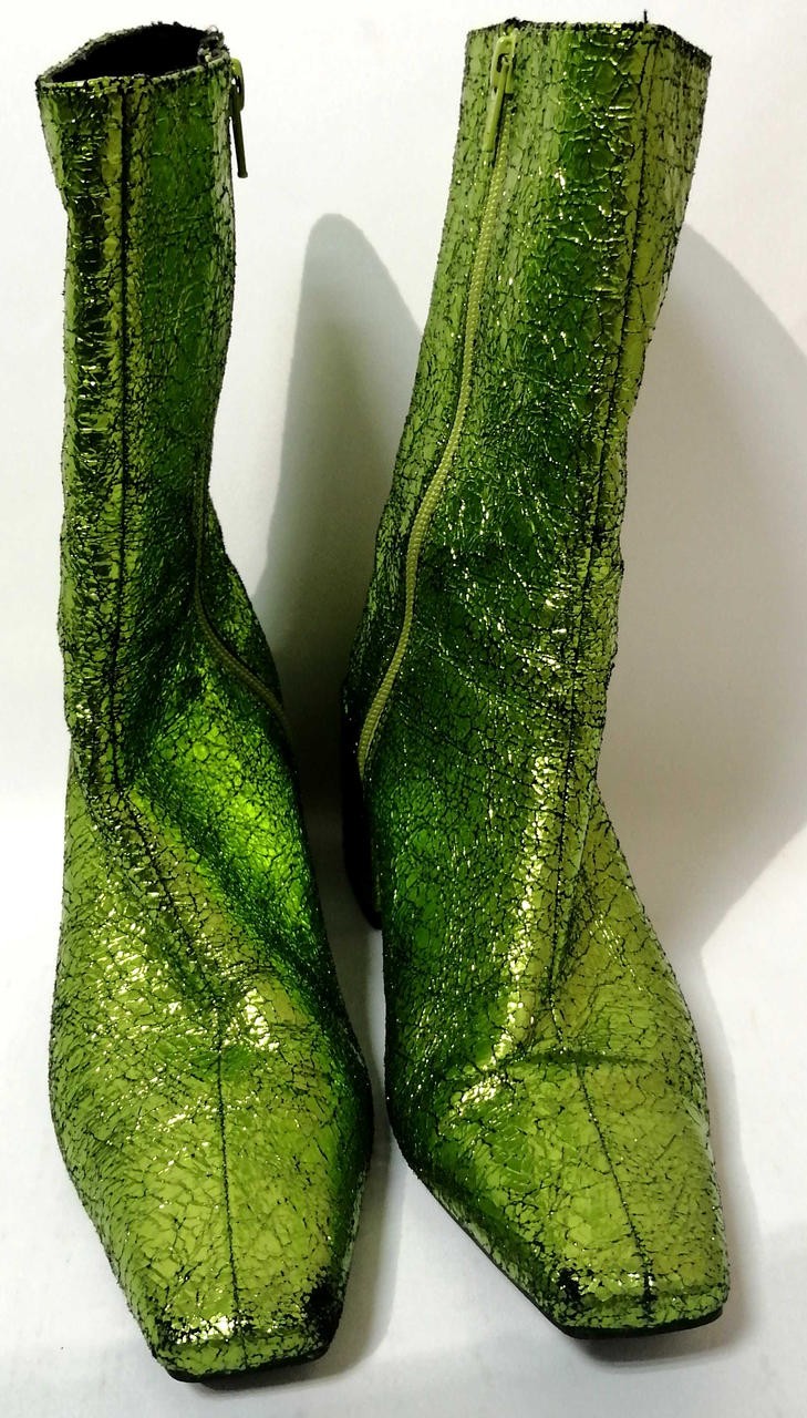 Ameri Metallic Und Cracked Metallic Boots FYo50 - image 5