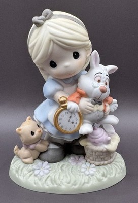 Disney Precious Moments Alice in Wonderland  Its Never Too Late For Fun  Figurin