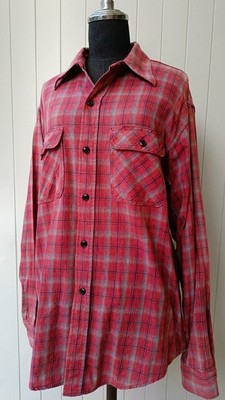 SUGAR CANE Union Made TOYO rot kariertes Arbeitshemd Large