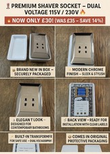 Mirror Chrome Dual Voltage Electric Shavers (see description) free postage !