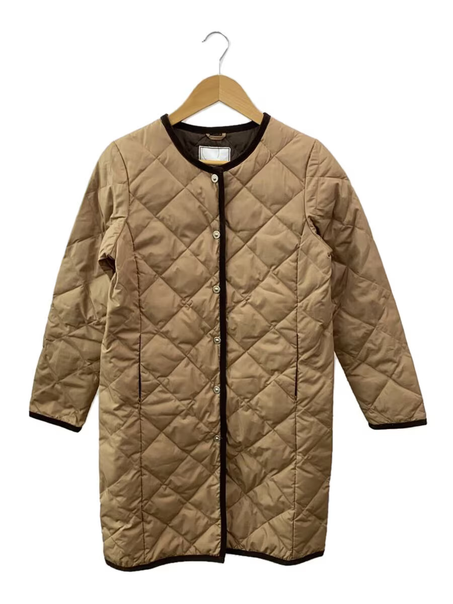 TAION Long Down Jacket -- Polyester Brown Solid C… - image 1
