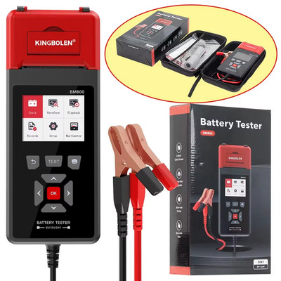 Batterietester Analysator 6V 12V 24V Drucker Ladelast Test