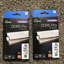 Crucial Pro OC 32GB (2x16GB) DDR5 6400MHz CL32 Desktop Memory White