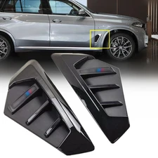 Side Fender Vent Cover Replace For BMW X5 G05 LCI M Sport 24-2025 Glossy Black