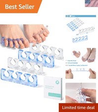 Achieve Perfect Pedicure with Dr. JK Reusable Gel Toe Separators - 2 Pairs