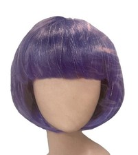 Short light Purple Straight Womens Wig Character Cosplay Halloween Wig