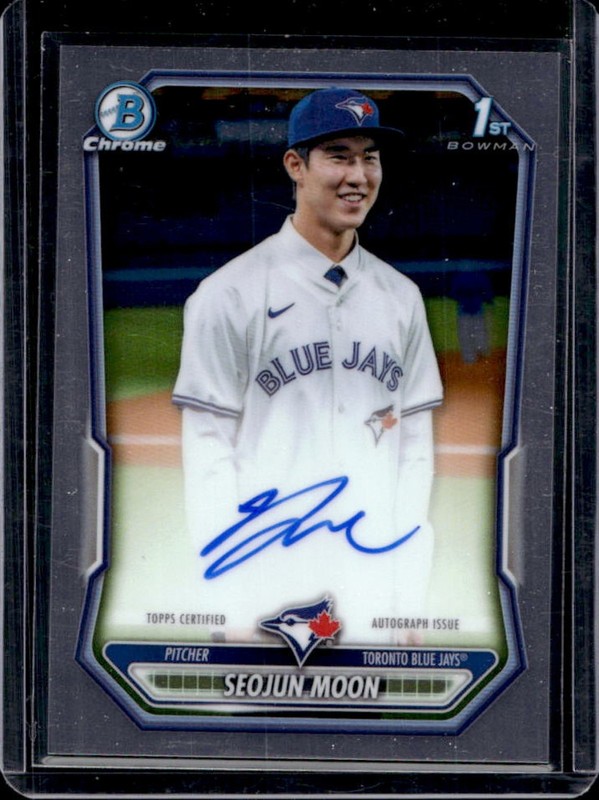 2026 Bowman Seojun Moon Chrome Auto Autograph 1st Prospect #CPA-MS Blue Jays