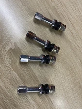 TR48 Bolt On Tire Valve Stem 4Pcs High Pressure Flush Chrome Metal W/ Stem US