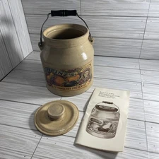Vintage Heinz Strawberry Preserves Stoneware Crock Bail Handle 1992 Replica