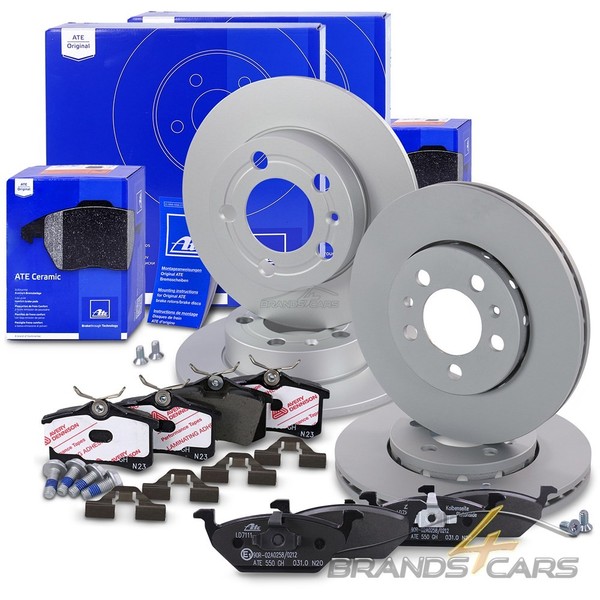 ATE Bremsscheiben +Ceramic BelÄGe Vorne+Hinten FÜR Audi Seat Ibiza Skoda VW Polo-image