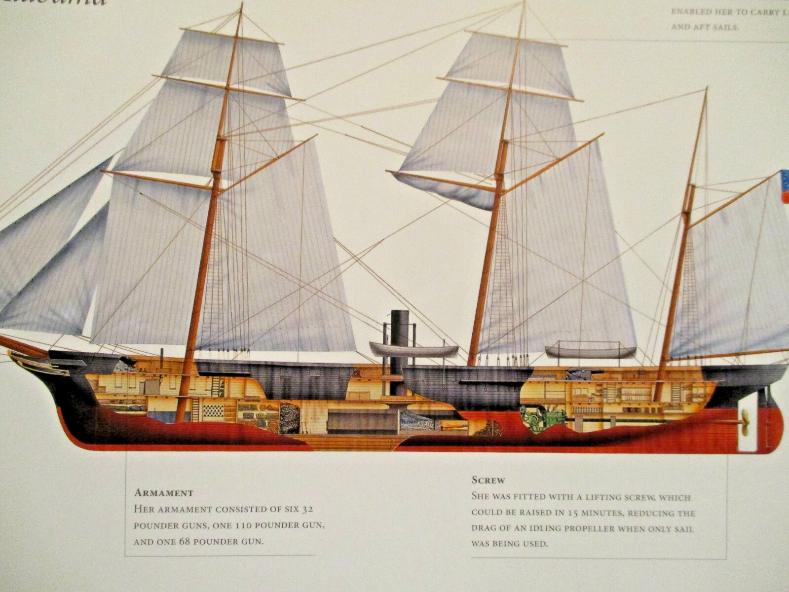 Civil War Confederate Warship Print - CSS ALABAMA - I COMBINE SHIPPING ...