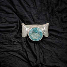 Blue Topaz Gemstone 925 Sterling Silver Ring Handmade Jewelry Ring For Gift