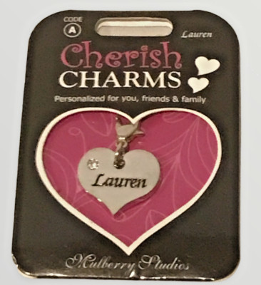 Mulberry Studios - Personalized Cherish Charms - Lauren - NIB 