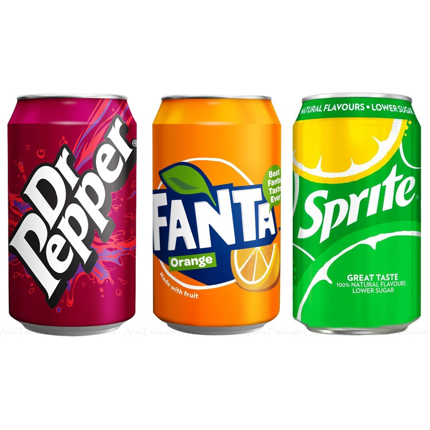 Fanta Dr.Pepper Sprite Variety Mix Sparkling Soft Drink Cans Party Pack