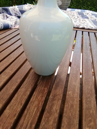 Hertel-Jacob Bavaria 50er Vase Porzellan weiß gold elegant handgemalt Marke 26cm - Bild 3 von 5