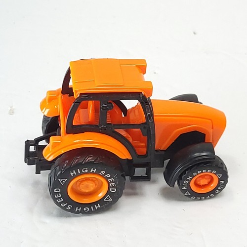 Toy Farm Tractor Plastic & Diecast Orange Small Model Toy - Picture 3 of 6