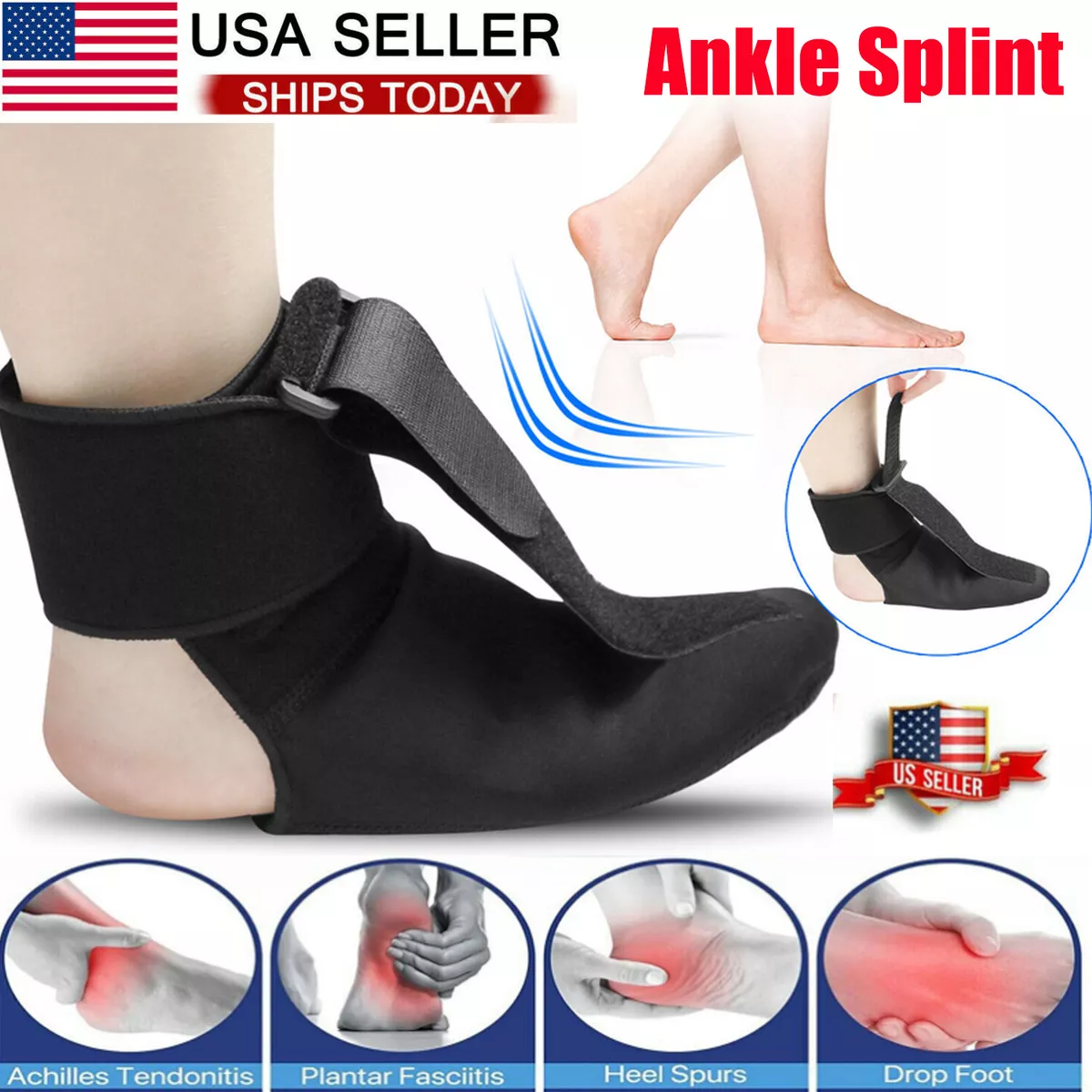 Brace Direct Plantar Fasciitis Posterior Night Stretch Flexion Splint- Foot  Heel Pain Relief, Plantar Fasciitis, Achilles Tendonitis for Men and Women