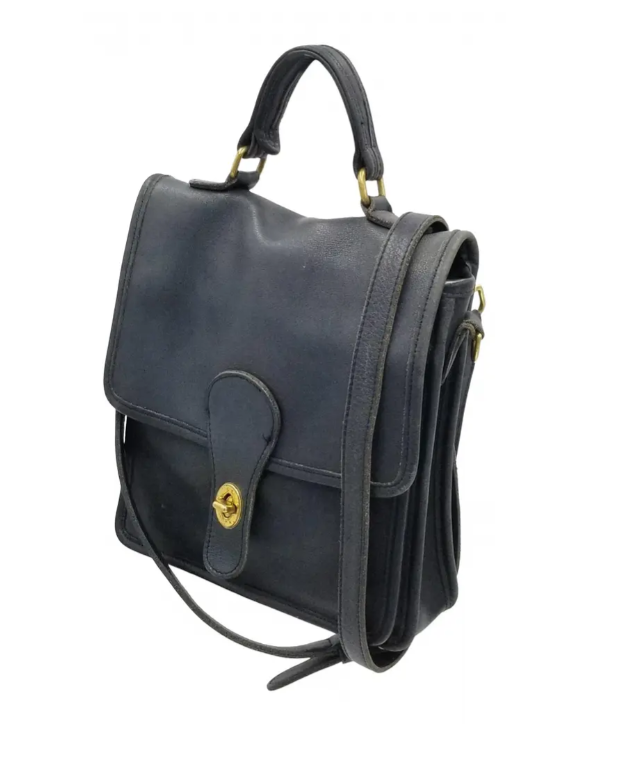 Coach Vintage Black H9P-5130 Station Leather Crossbody With