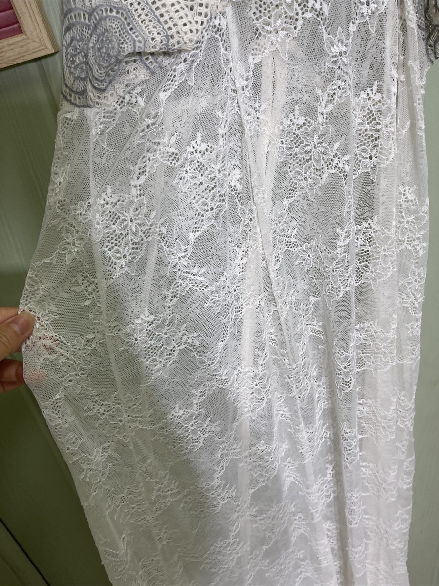 lace dress with pearls Vintage Lace Gown With Pearls – Dreamydresshouse main image 0