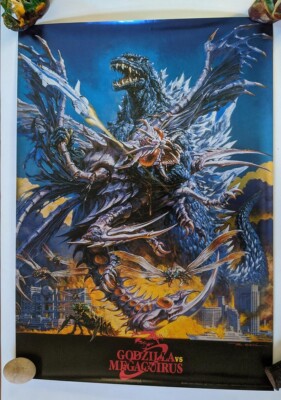 Godzilla Poster Godzilla vs Megaguirus 2000 Japan Toho Limited Movie Promotion