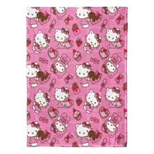 NWT Hello Kitty Love You Much Sanrio Silk Touch Throw Blanket 50 x 70