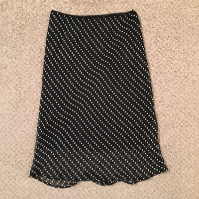 Great American Sportswear Skirt Large Black Geometric Knee Length Lined Pull On