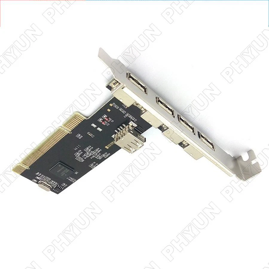 4 External Ports 1 Internal Port Shared Port USB 2.0 PCI Expansion Card 480Mbps - Image 3 of 4