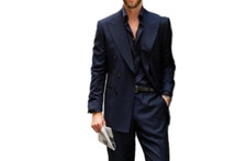 Luxury Handmade designer celebrity black tuxedo 1 piece blazer/Jacket for men's