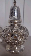 Vintage Weidlich Brothers Silver Plate Salt and Pepper Shakers 1930 Art Nouveau