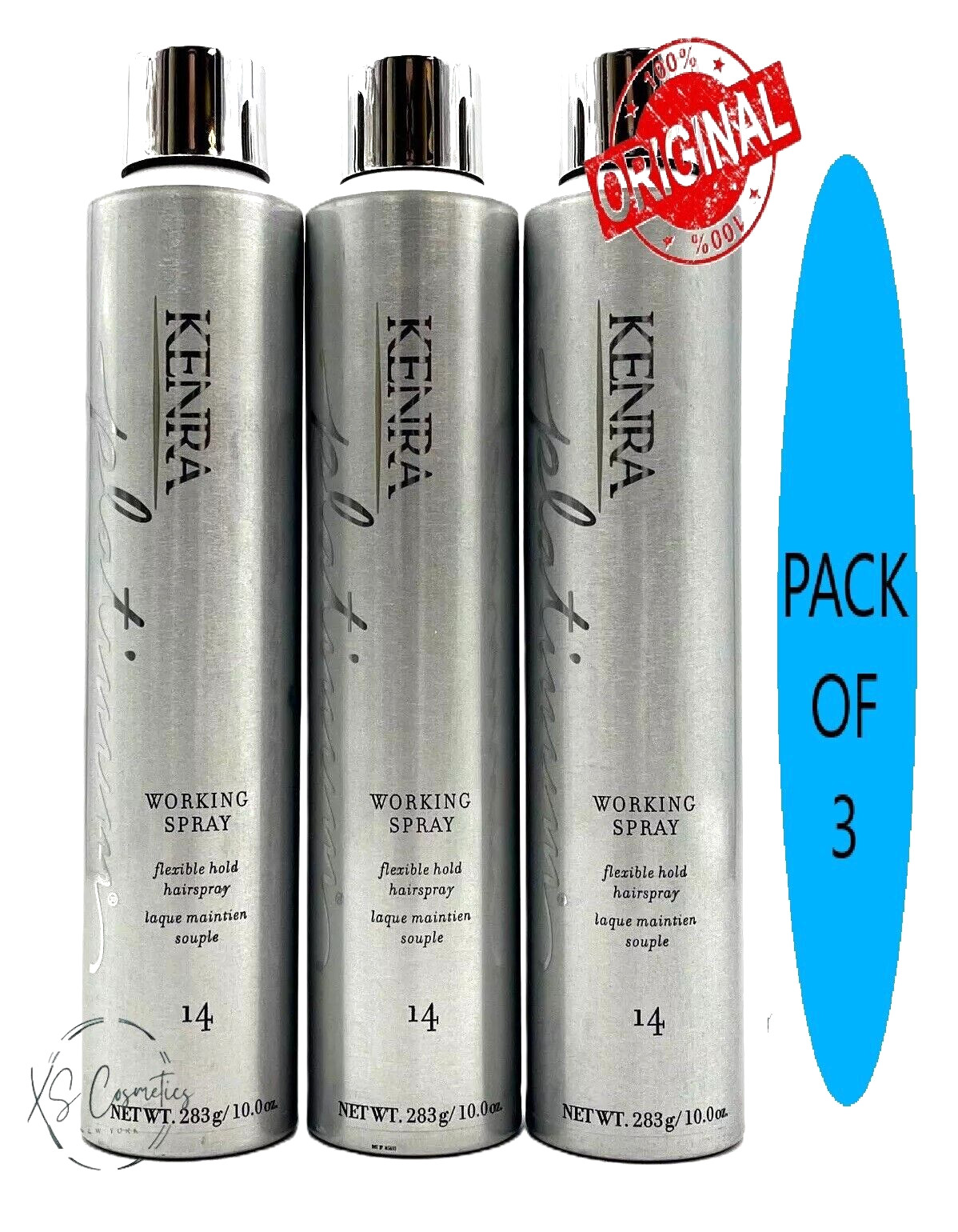 3X Kenra Platinum Working Spray Flexible Hold Hairspray 14 10 oz 3 Pack 10790₽