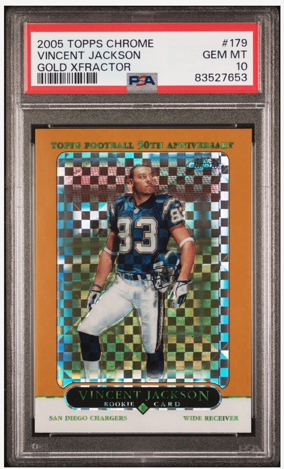 Vincent Jackson Topps Chrome #179 Gold Xfractor