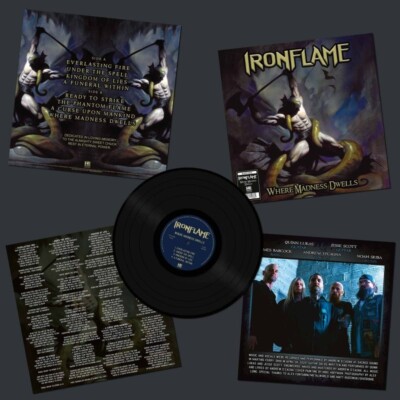 IRONFLAME - Where Madness Dwells (LIM.400 BLACK V.*US METAL*ICARUS WITCH)