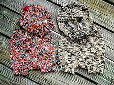 Handmade Knitted Diaper Cover  Beanie Hat Boy or Girl 6-12 Mos. NWOT