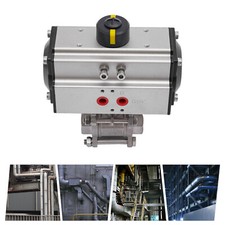 1" Pneumatic Ball Valve 316 Stainless Steel NPT Female Port for Water Oil Gas