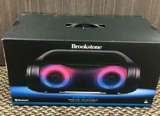 BROOKSTONE VIVID VIBE WIRELESS LED BOOMBOX PARTY LITES BLUETOOTH STEREO BNIB NEW