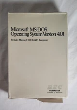 Microsoft MS-DOS 4.01 Operating System Version 5.25" Disks Boxed With Manuals