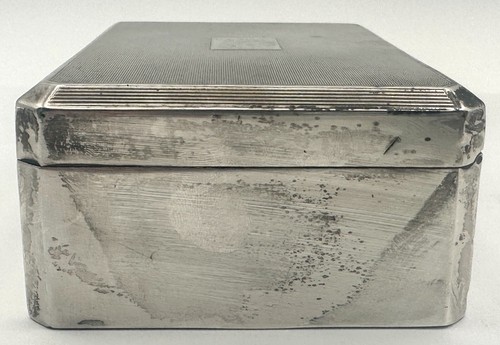 Caja de cigarrillos inglesa forrada en madera de plata esterlina Birmingham CJ Vander 1970 - Imagen 5 de 18
