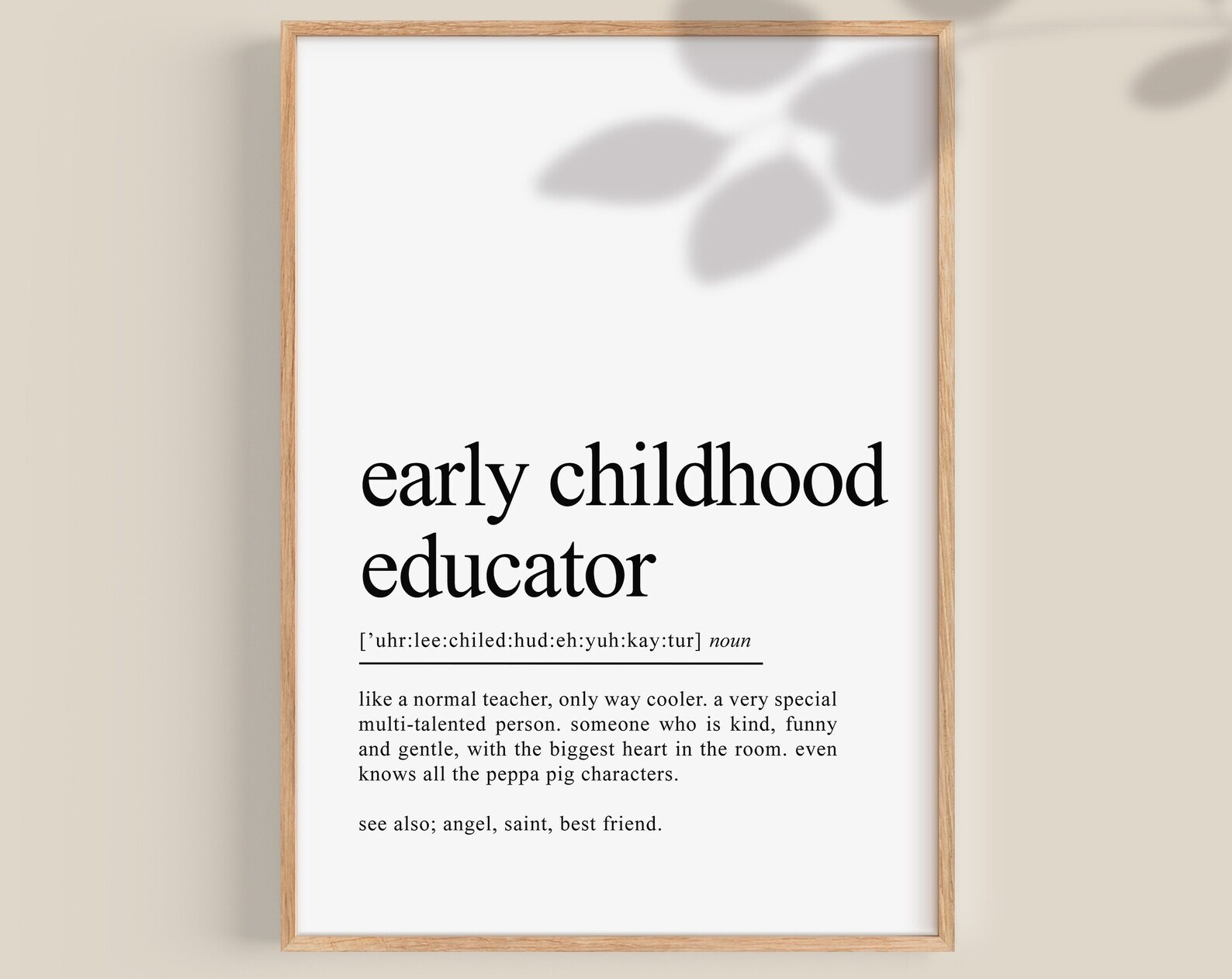 Early Childhood Educator Gift Gifts For Kindergarten Teachers Dictionary