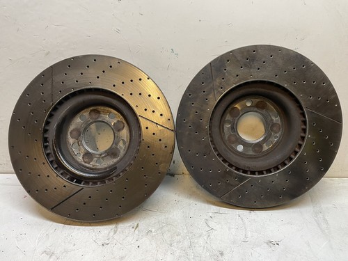 MERCEDES BENZ A45 AMG W176 PAIR OF FRONT BRAKE DISCS 350mm DRILLED & GROOVED #68 - Picture 5 of 11