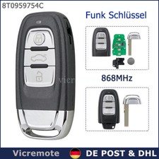 Funk Schlüssel Fernbedienung 8T0959754C 868MHz Für Audi A4 A5 A6 S5 S6 S7 Q3