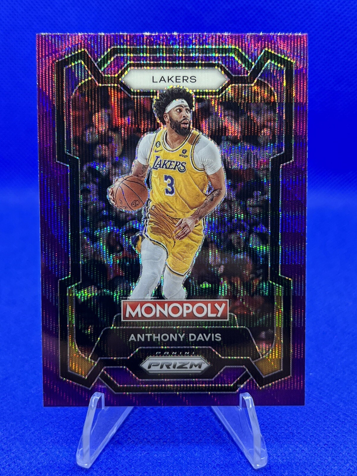 2023-24 Panini Prizm Monopoly Anthony Davis Purple Wave Prizm #41 Lakers