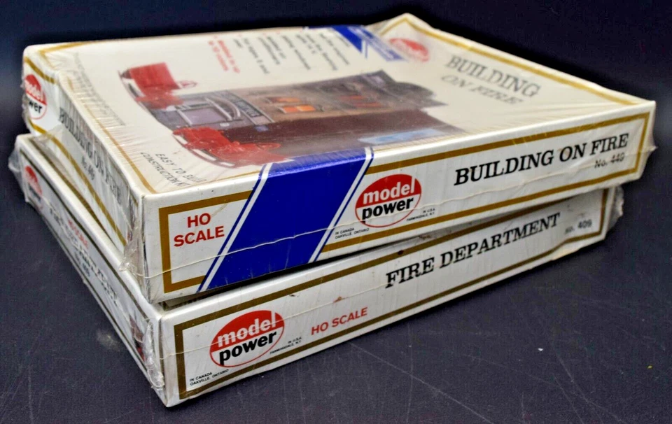 (2) MODEL POWER HO SCALE KITS FIRE DEPARTMENT #409 & BUILDING ON FIRE #449 - Image 4 of 4