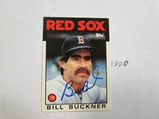 1986 Topps Bill Buckner Autographed Signed Baseball Card
