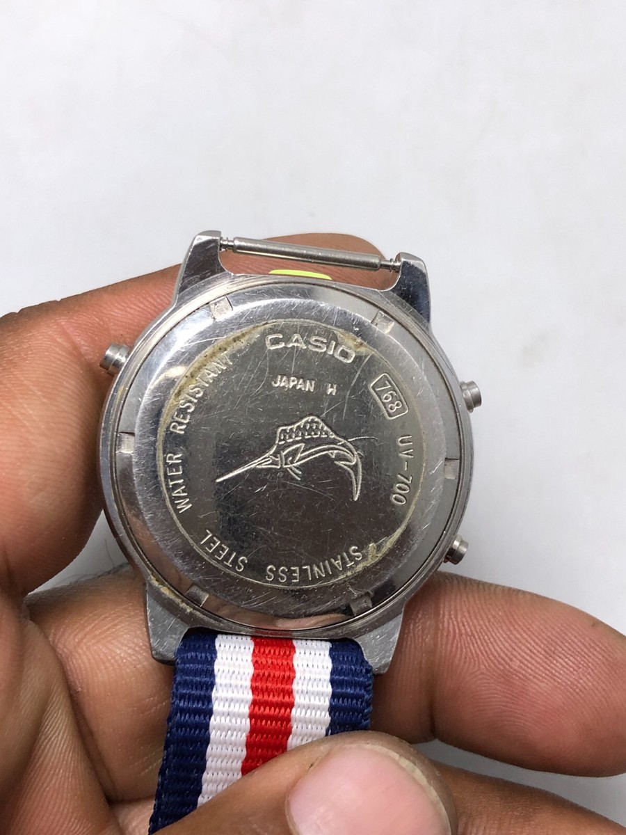 Vintage Casio 768 UV-700 Marlin UV Sensor Digital Men's Wristwatch