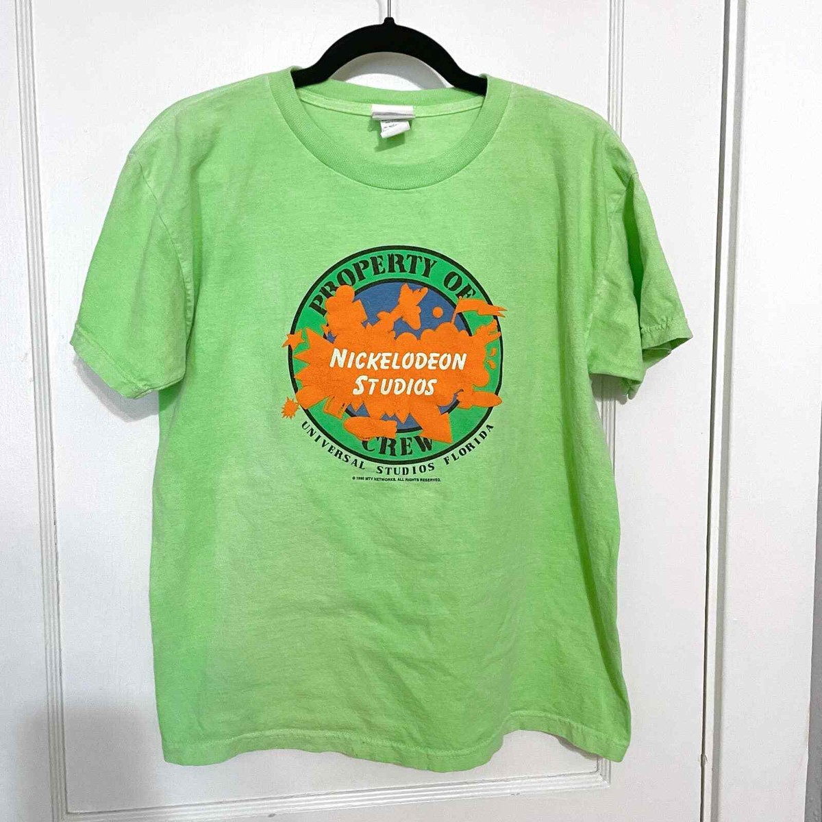 Vintage 90s Property Of Nickelodeon Studios T-Shirt Youth Large Green Slime  Tee | eBay
