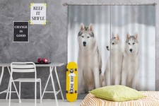 3D Snow Wolf ZHUA791 Photo Curtain Window Blockout Fabric Amy 2023