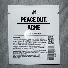 PEACE Out ACNE Healing DOTS Sample 4 NEW  Sealed SALICYLIC Acid FACE Treatment
