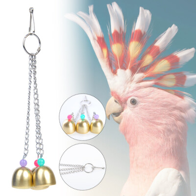 Parrot Toys Hanging Alloy Bells Cage Wind Chimes Budgie Bird Pet - Main Image