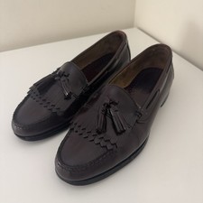G.H. Bass Weejuns Burgundy Kiltie Tassel Loafers 10D Used Outsoles