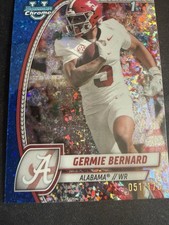 Germie Bernard 2024 Bowman Chrome U 1st Bowman BLUE DIAMOND /175 ALABAMA Steeler